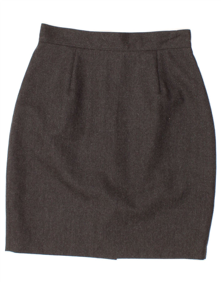 BENETTON Womens Pencil Skirt IT 42 Medium W28  Grey Wool Vintage Benetton and Second-Hand Benetton from Messina Hembry 