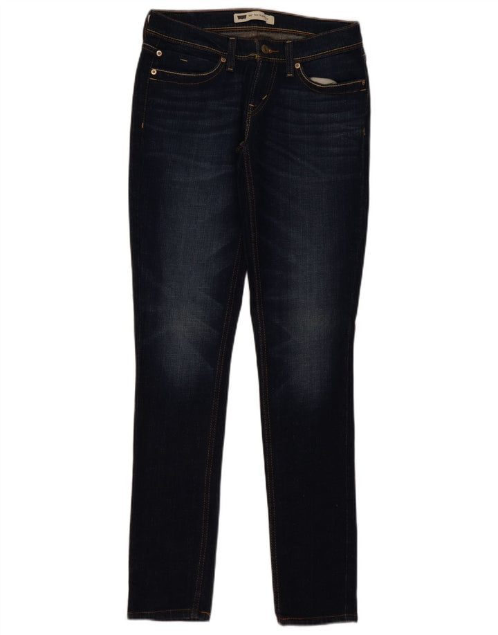 Calça jeans feminina Levi's 524 Super Low Slim W30 L32 azul marinho algodão