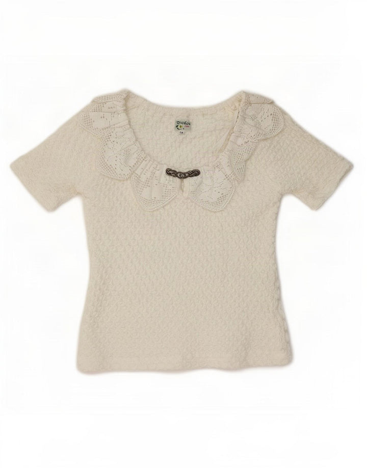 Blusa Feminina Distler Top EU 36 Pequeno Algodão Branco