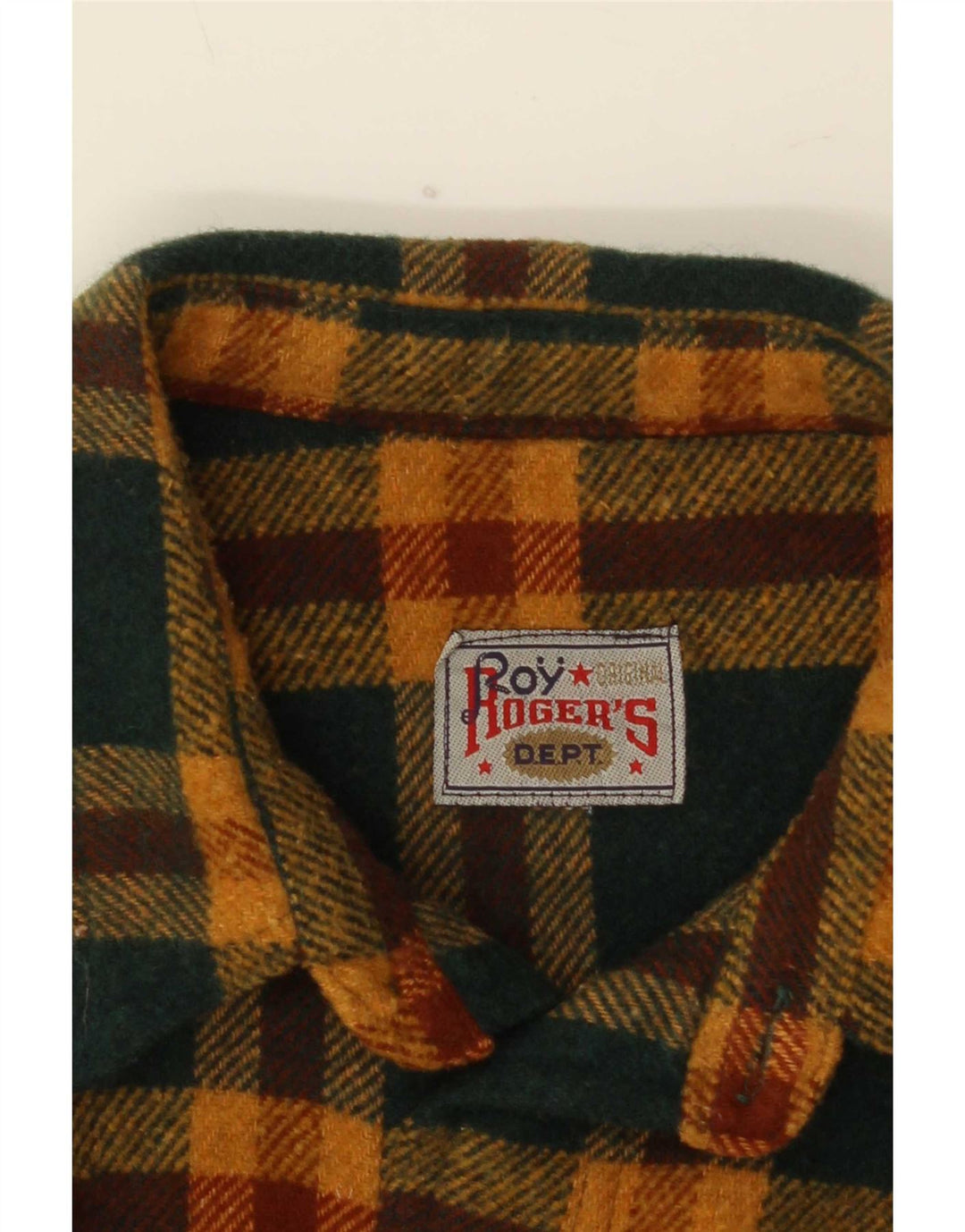 Roy Rogers Camiseta masculina de flanela grande xadrez verde