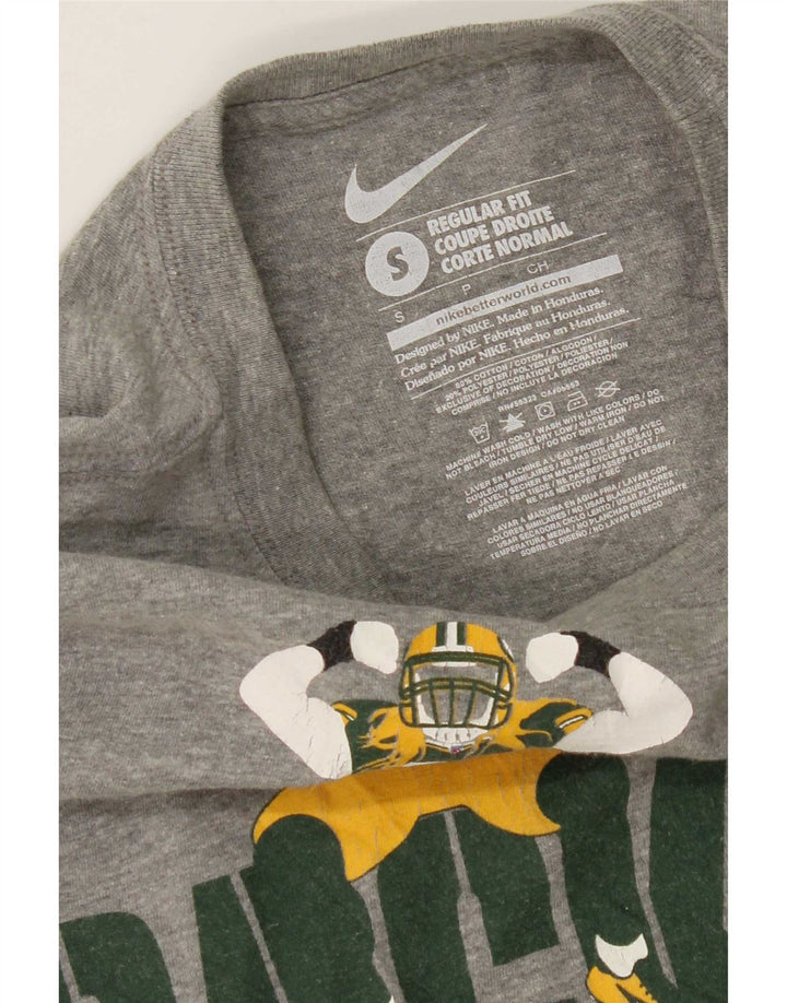 Nike Mens Packers Graphic Top manga comprida pequeno algodão cinza