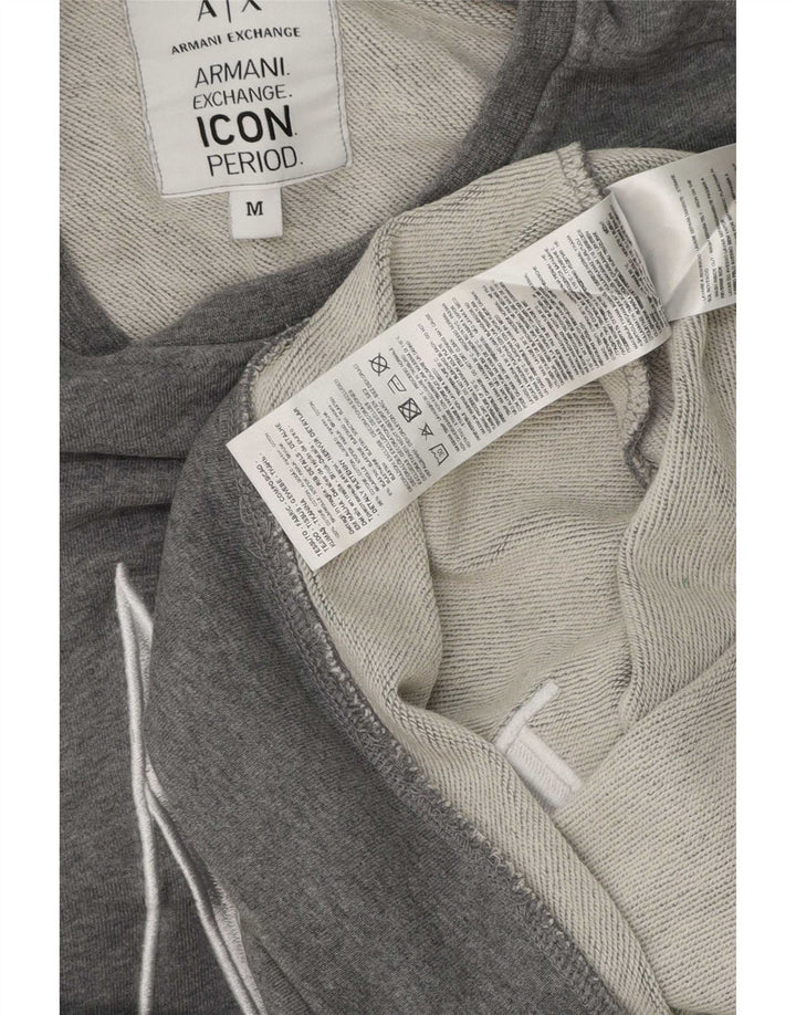 Suéter gráfico masculino Armani Exchange de algodão cinza médio