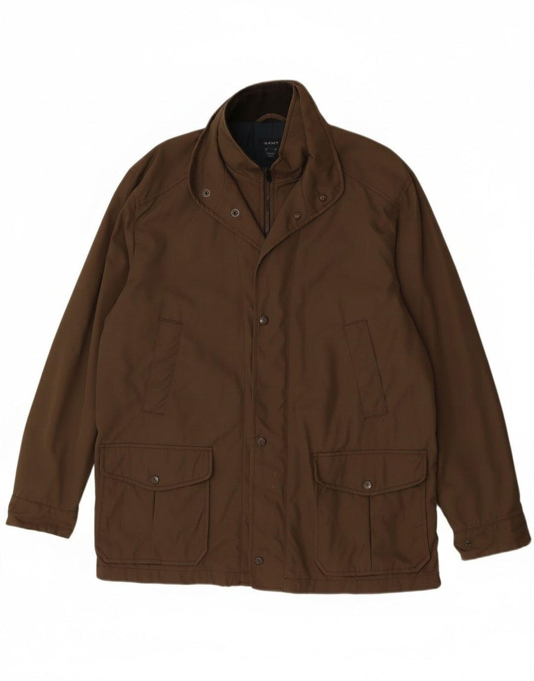 Jaqueta utilitária masculina Gant UK 40 grande poliéster marrom