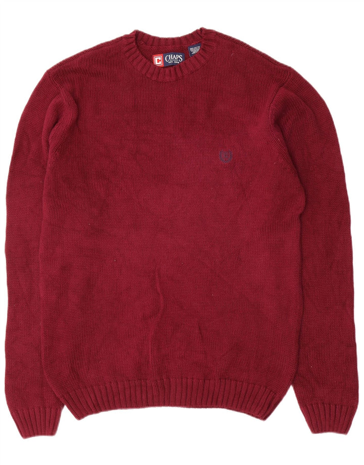 Suéter masculino Chaps com gola redonda, pequeno Borgonha