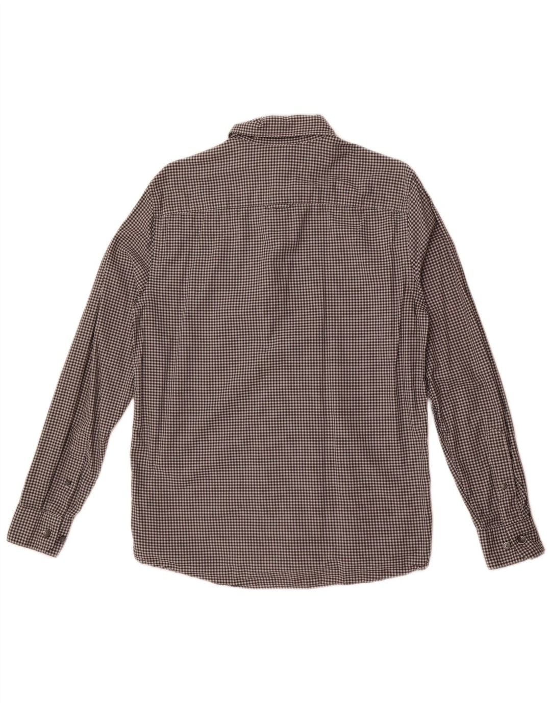 Camisa masculina Calvin Klein pequena cinza algodão guingão