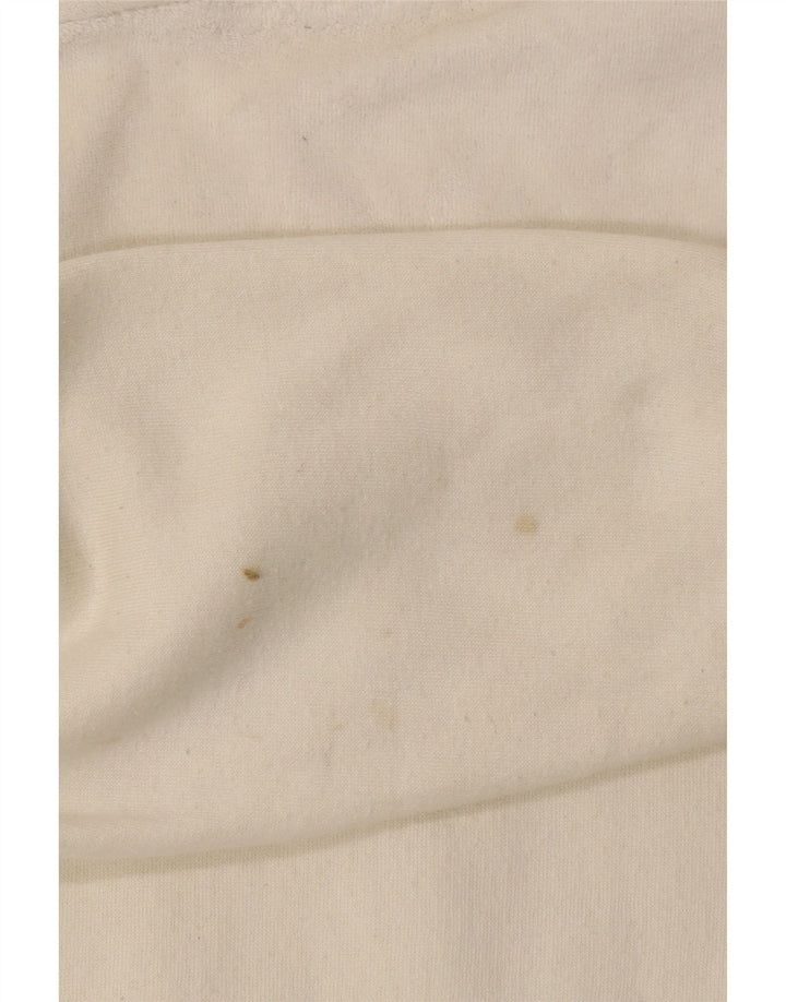 Jumper feminino de lã com capuz gráfico CHAMPION Reino Unido 14 médio off white algodão