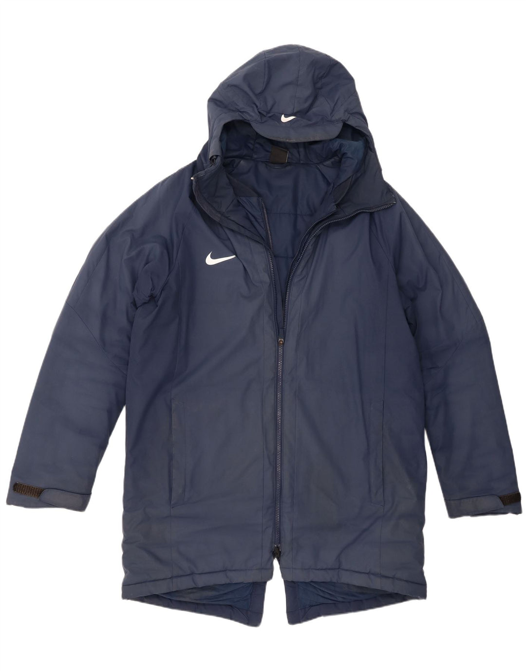 Jaqueta acolchoada com capuz masculina Nike UK 40 grande poliéster azul marinho