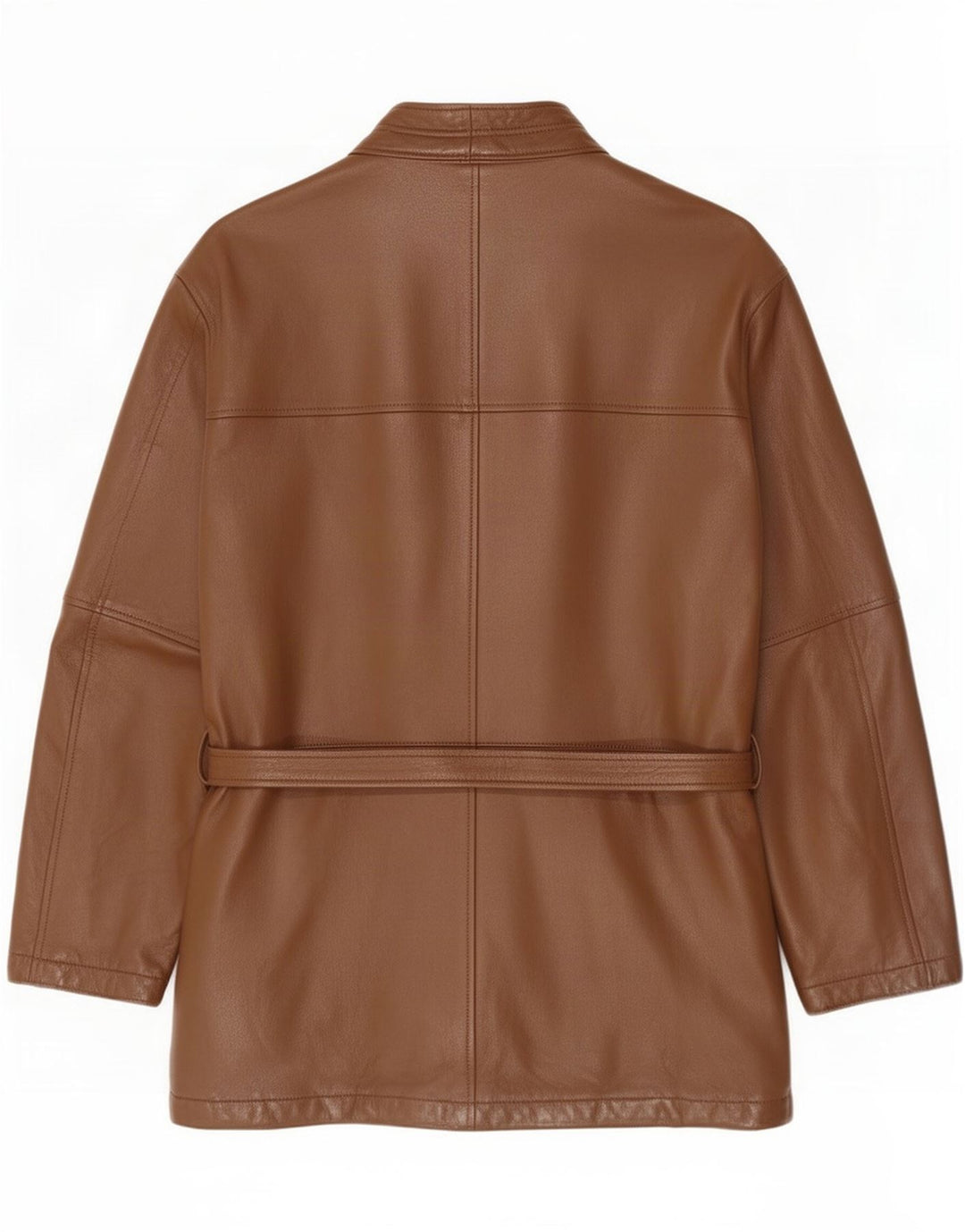 Jaqueta de couro masculina vintage IT 46 pequena marrom