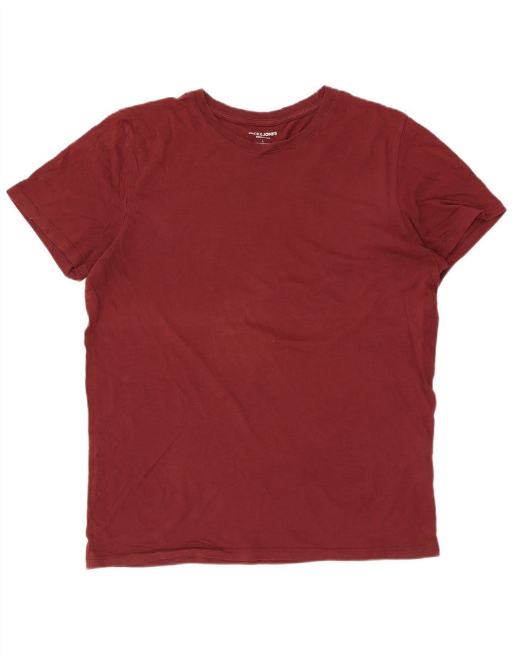 Camiseta masculina JACK & JONES grande algodão marrom