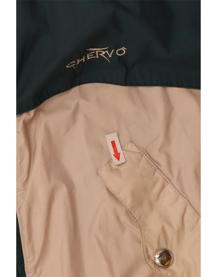 Jaqueta corta-vento masculina Chervo Graphic UK 36 pequeno bloco colorido verde