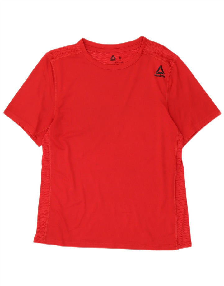 Reebok Mens T-Shirt Top Pequeno Vermelho