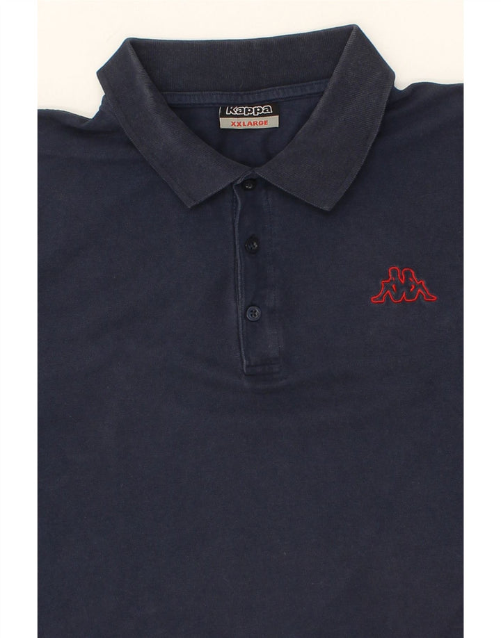 KAPPA Mens Polo Shirt 2XL Navy Blue Cotton Vintage Kappa and Second-Hand Kappa from Messina Hembry 