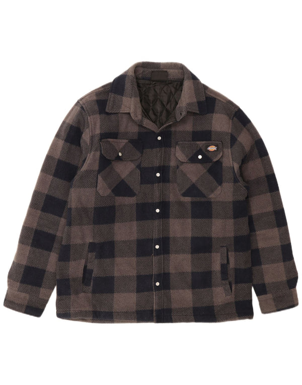 Camisa masculina de flanela Dickies Lumberjack grande poliéster xadrez azul marinho