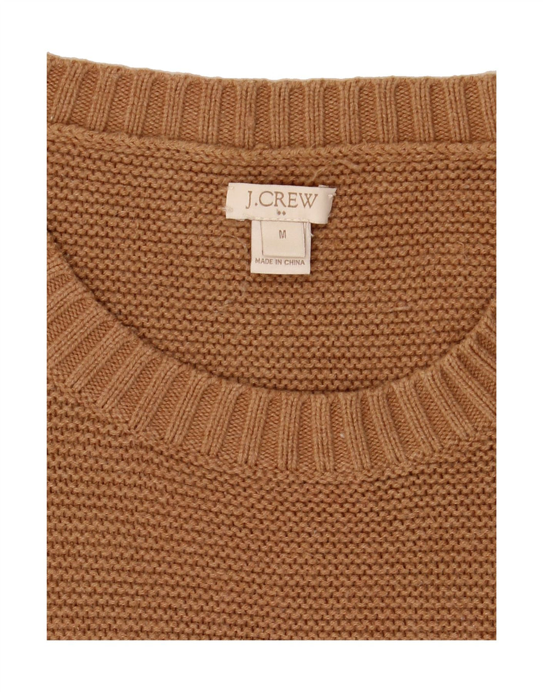 J. CREW Mens Crew Neck Jumper Sweater Medium Brown Vintage J. Crew and Second-Hand J. Crew from Messina Hembry 
