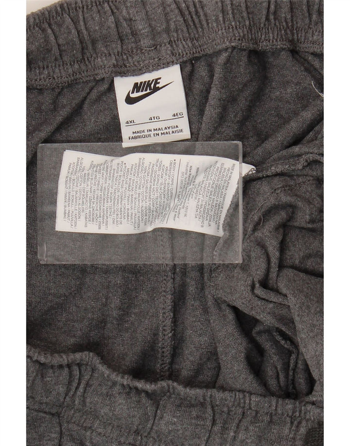 Shorts esportivos masculinos Nike 4XL algodão cinza