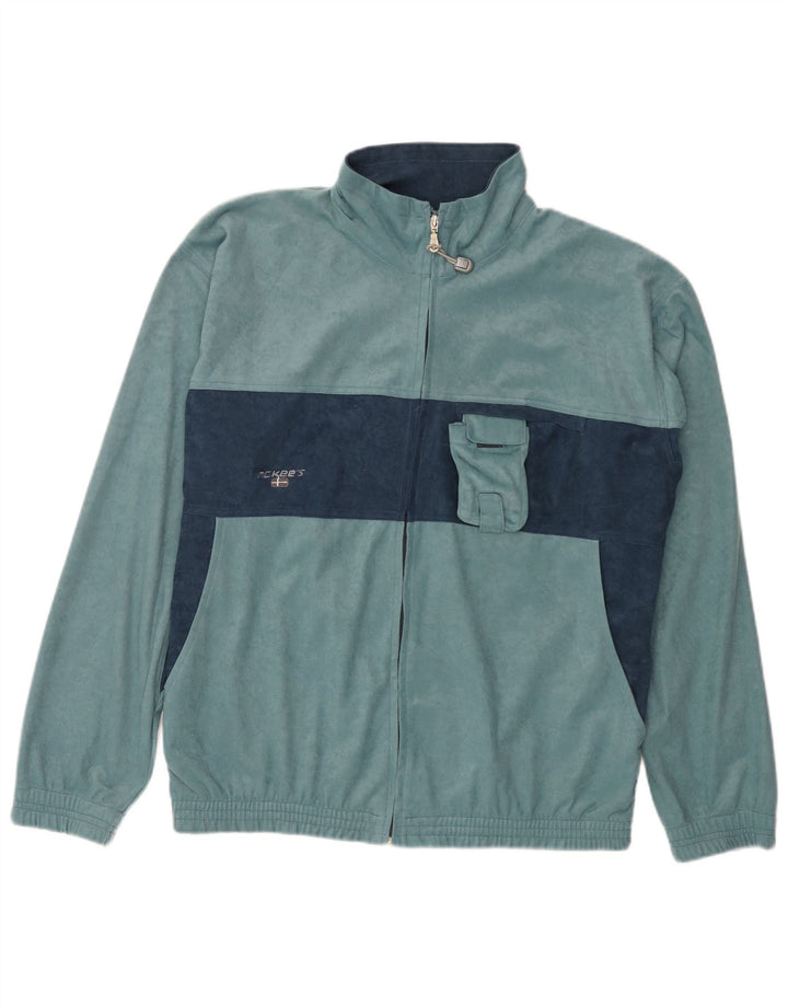 Mc Kees Mens Treino Top Jaqueta Azul Médio Colourblock Poliéster