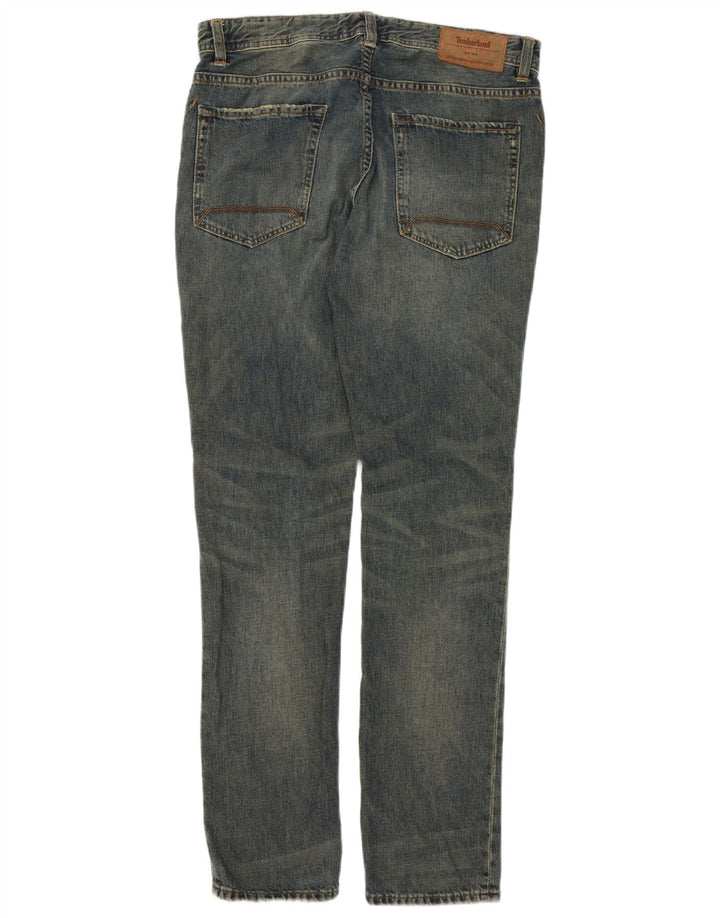 Timberland Mens Slim Jeans W32 L32 Azul Algodão