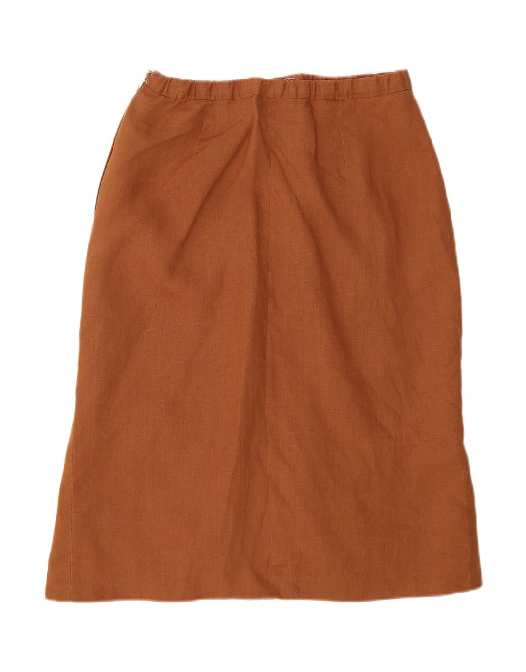 Saia reta feminina VINTAGE W28 marrom médio