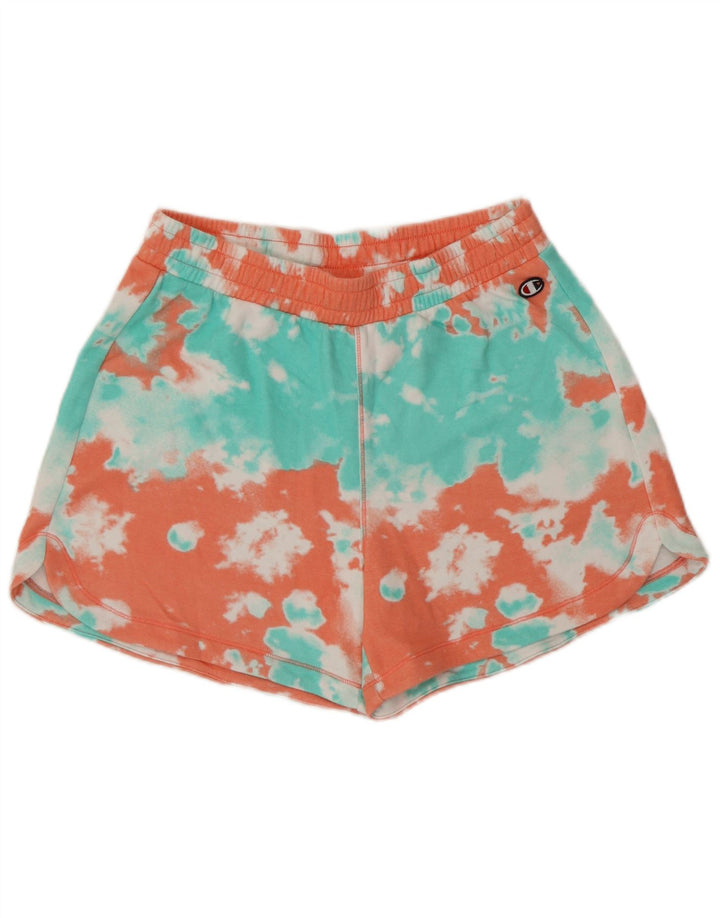 Shorts esportivo feminino Champion UK 14 médio multicolorido tie-dye algodão