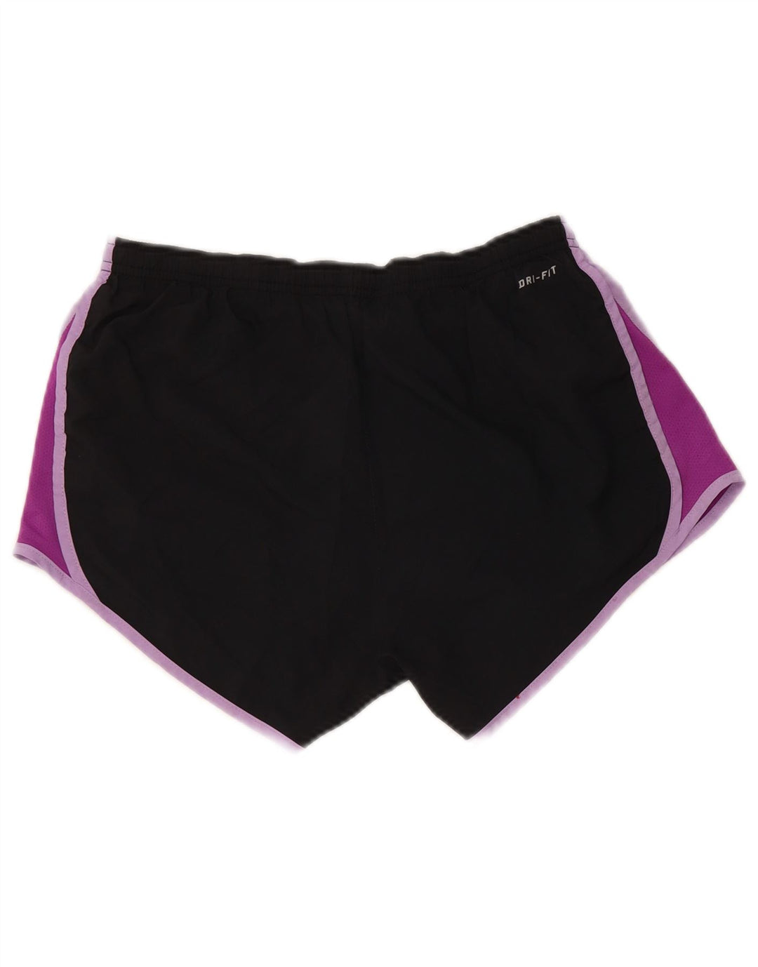 Shorts esportivo feminino NIKE Dri Fit UK 10 pequeno preto colorblock poliéster