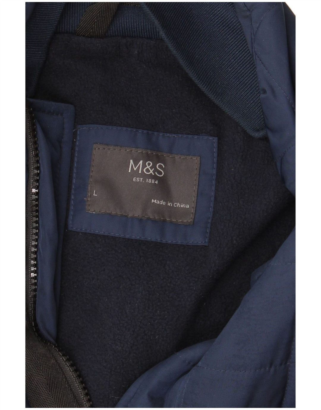 Jaqueta acolchoada masculina Marks & Spencer UK 40 grande azul marinho