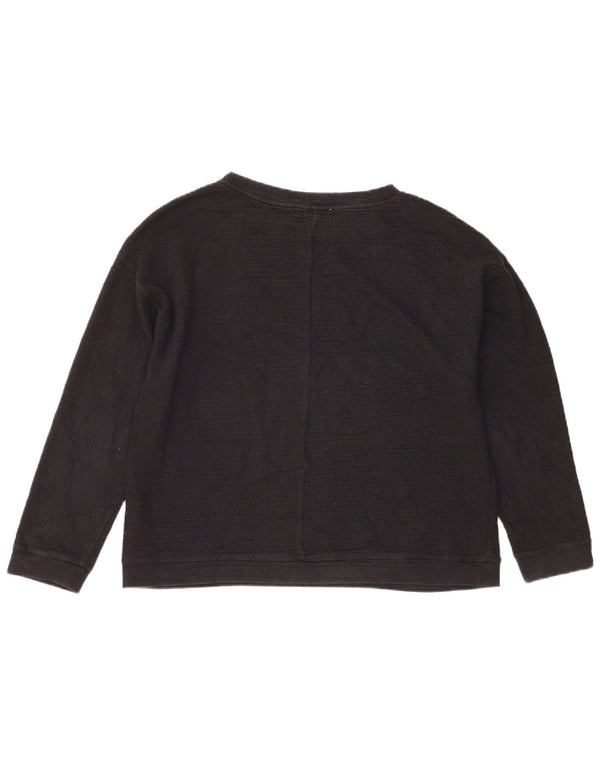 Zara moletom feminino jumper UK 14 médio algodão azul marinho