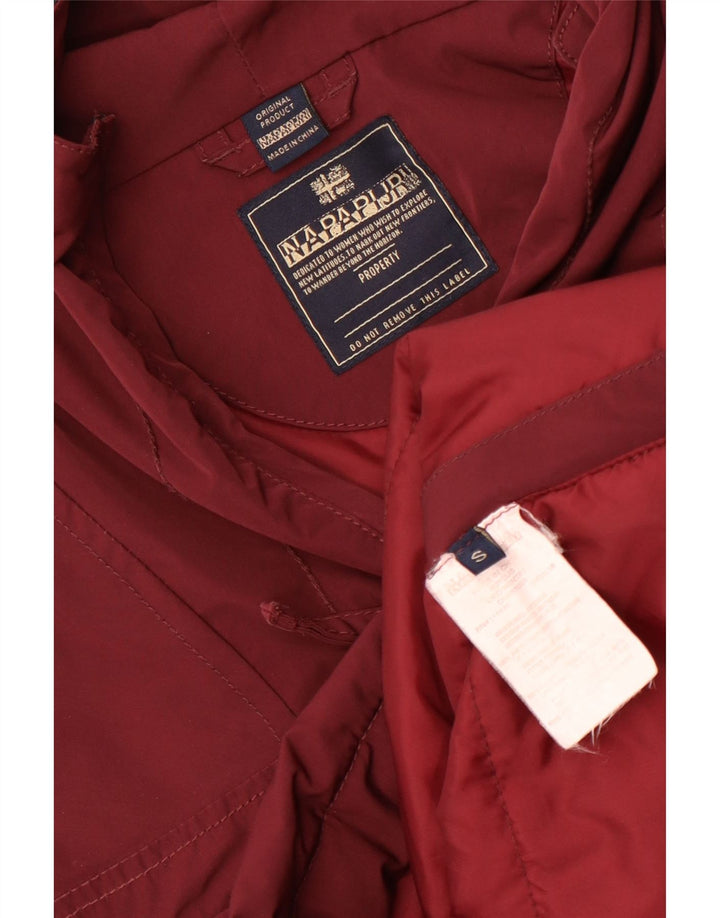 Jaqueta masculina Anorak com capuz Napapijri Reino Unido 36 poliéster marrom pequeno