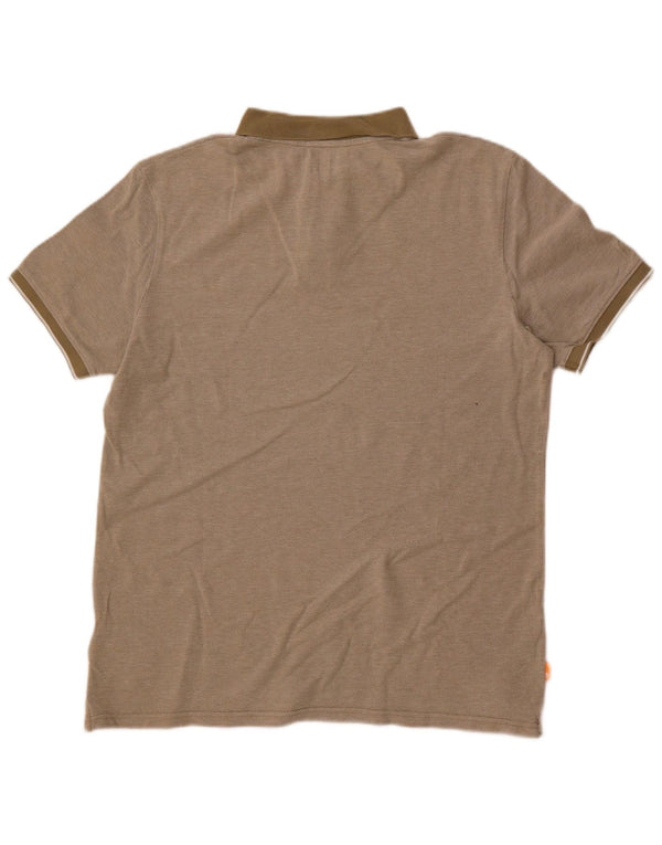 Camisa polo masculina Timberland Regular Fit médio algodão cáqui