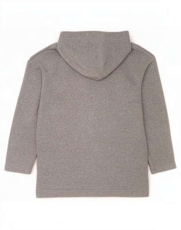 Suéter feminino de lã com capuz Marks & Spencer grande tamanho UK 8/10 cinza pequeno