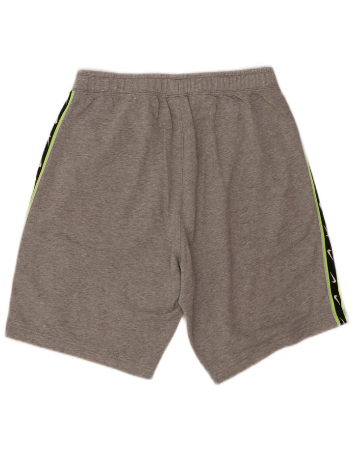 NIKE Masculino Graphic Sport Shorts Médio Cinza Colourblock Algodão