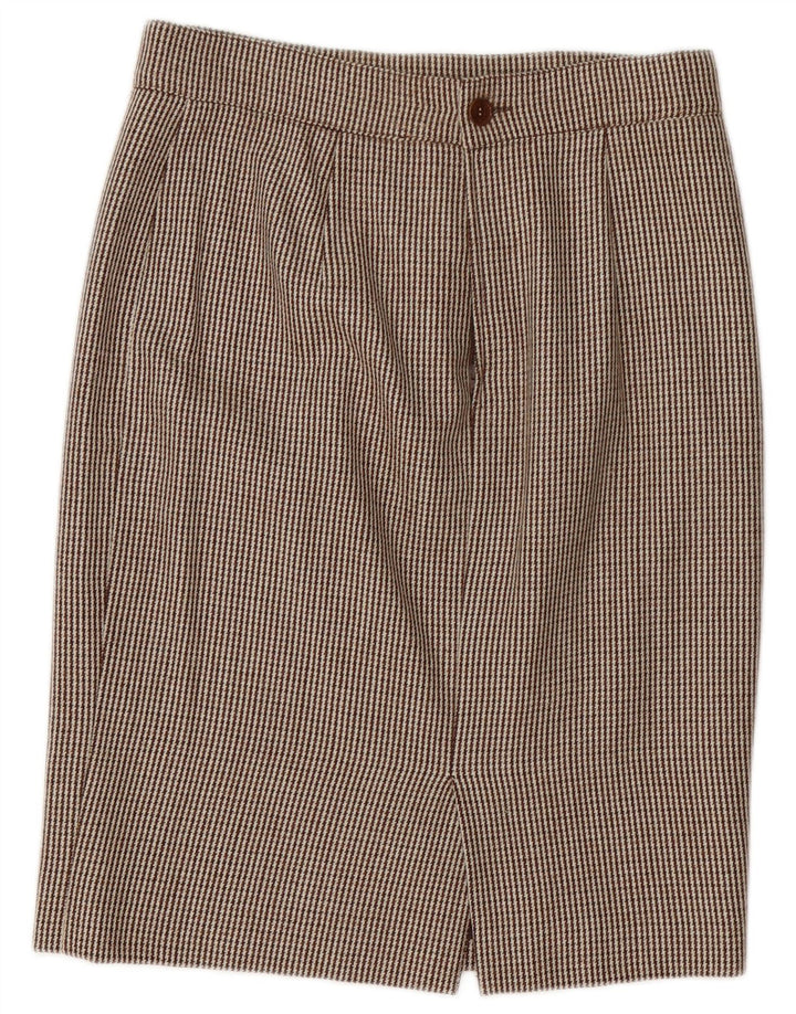 Conjunto de saia feminina Genny com 2 botões e 2 peças Reino Unido 14 médio W32 marrom houndstooth