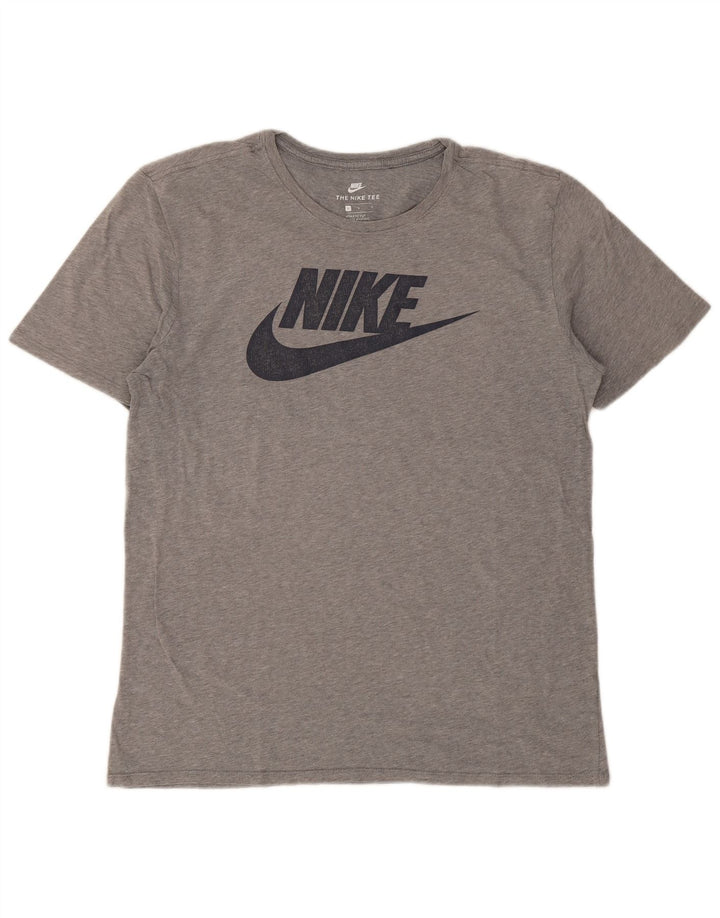 Camiseta Nike Masculina Athletic Cut Graphic Top Grande Cinza Salpicado