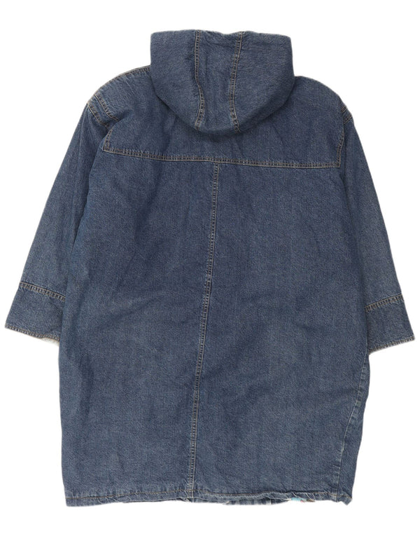 Casaco jeans masculino Chillytime com capuz e ajuste solto Reino Unido 40 algodão azul grande