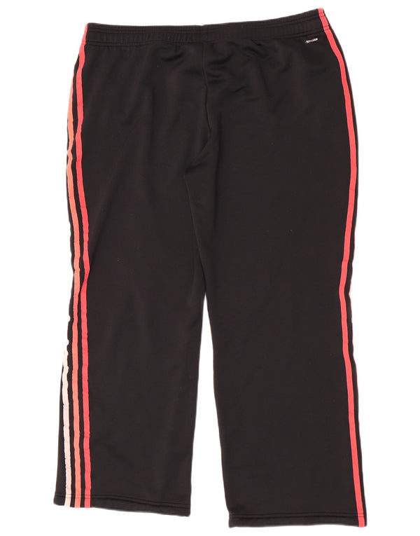 Calças de treino femininas Adidas UK 20/22 XL preto poliéster