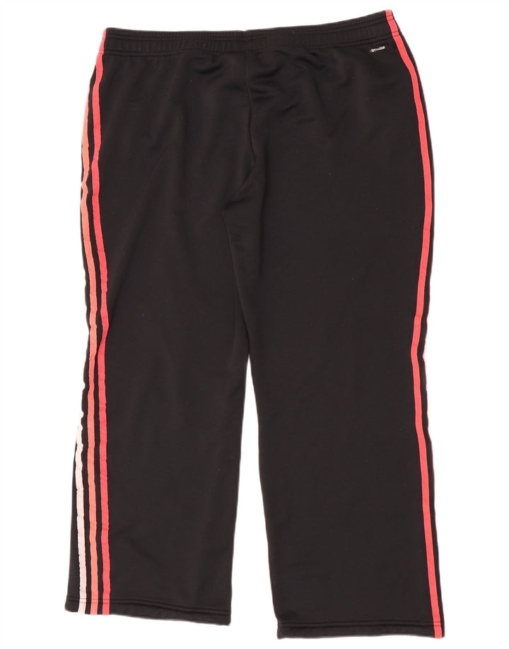 Calças de treino femininas Adidas UK 20/22 XL preto poliéster