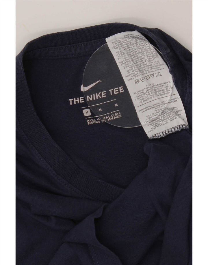Camiseta feminina Nike UK 14 médio azul marinho algodão