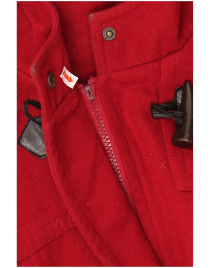 Casaco feminino vintage com capuz IT 54/56 3XL poliéster vermelho