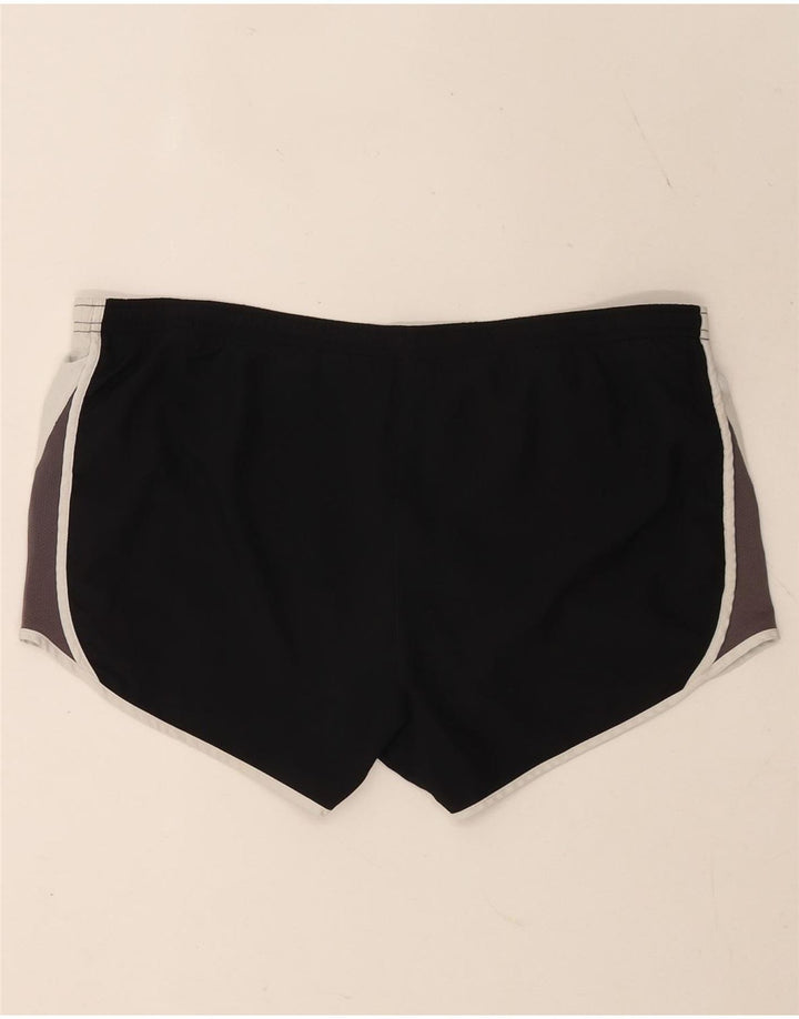 Shorts esportivos masculinos Nike Dri Fit médio preto colorblock poliéster