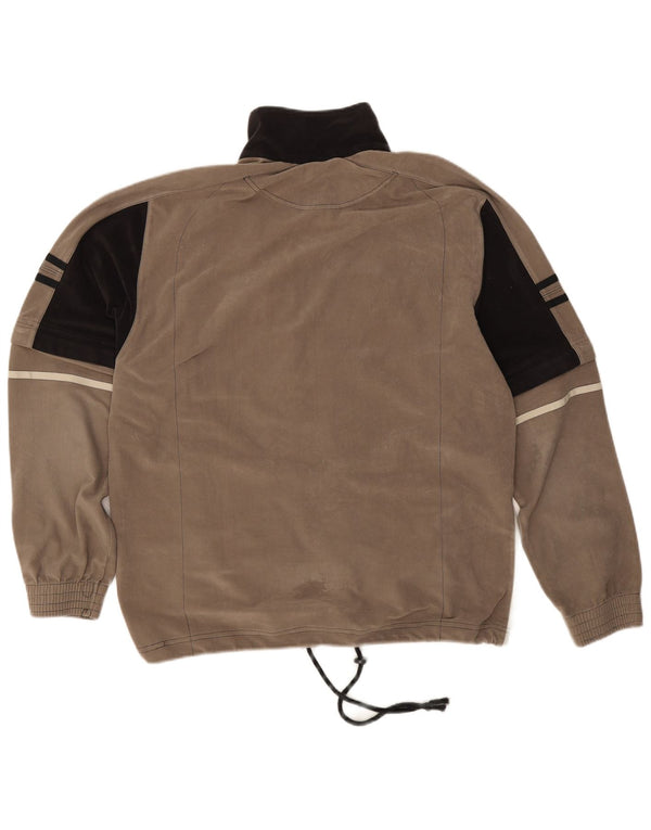 Lotto Mens Velour Tracksuit Top Jacket UK 40/42 Grande Bege Colourblock