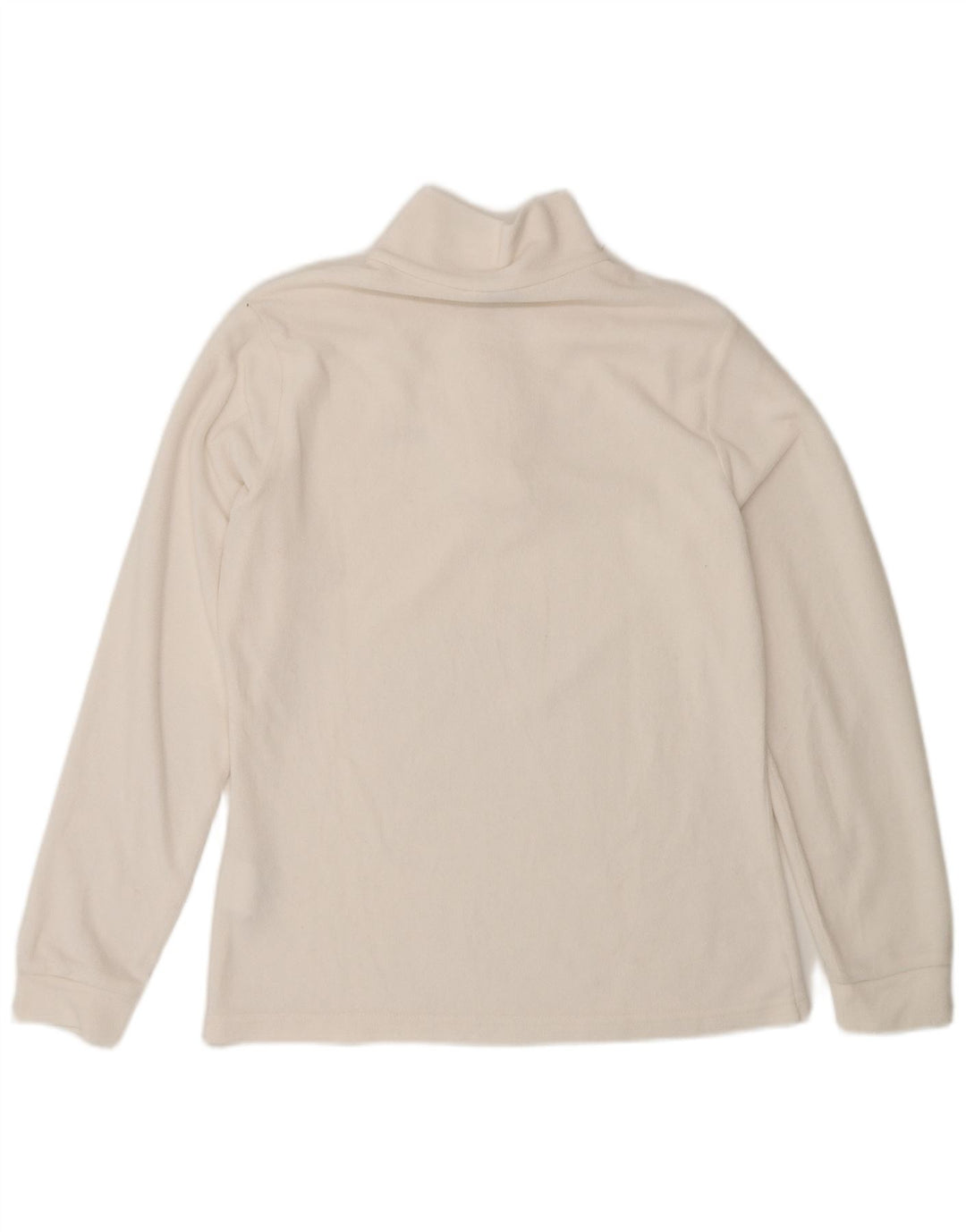 Suéter de lã feminino Brugi com zíper e gola UK 14 poliéster branco médio