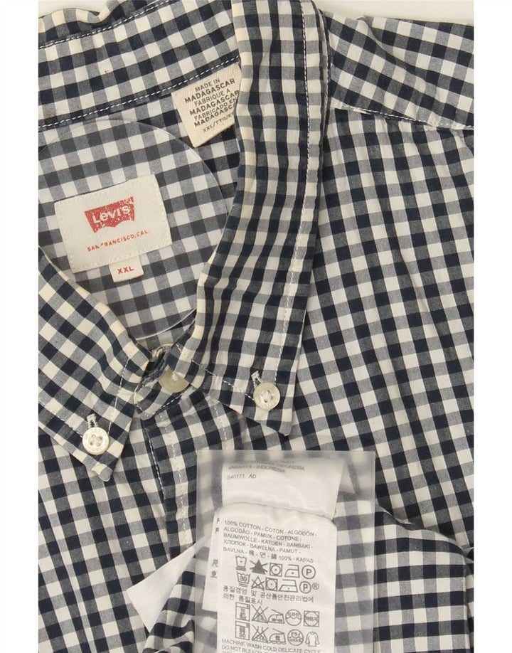 Camisa masculina Levi's 2XL algodão guingão azul marinho