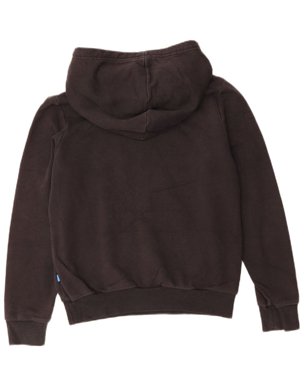 ADIDAS Womens Graphic Oversized Hoodie Jumper Reino Unido 10 Pequeno Poliéster Preto