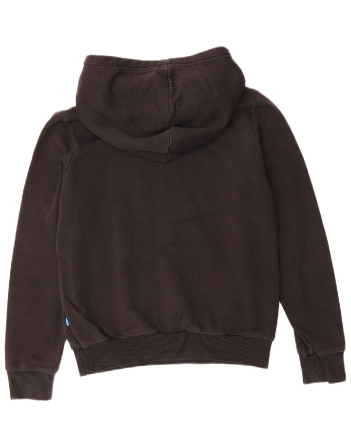 ADIDAS Womens Graphic Oversized Hoodie Jumper Reino Unido 10 Pequeno Poliéster Preto