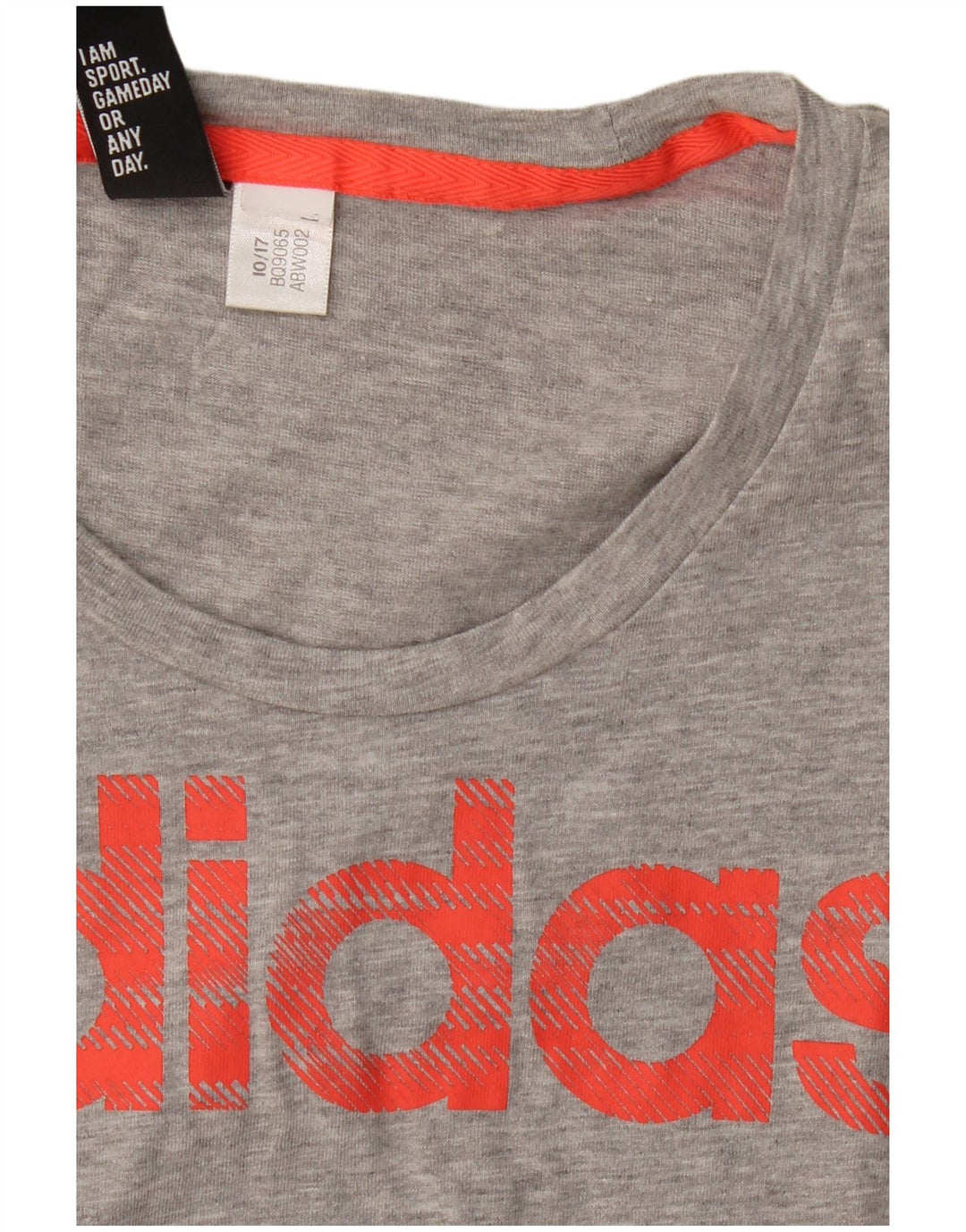 Camiseta Adidas Feminina Graphic Top UK 12 Cinza Médio