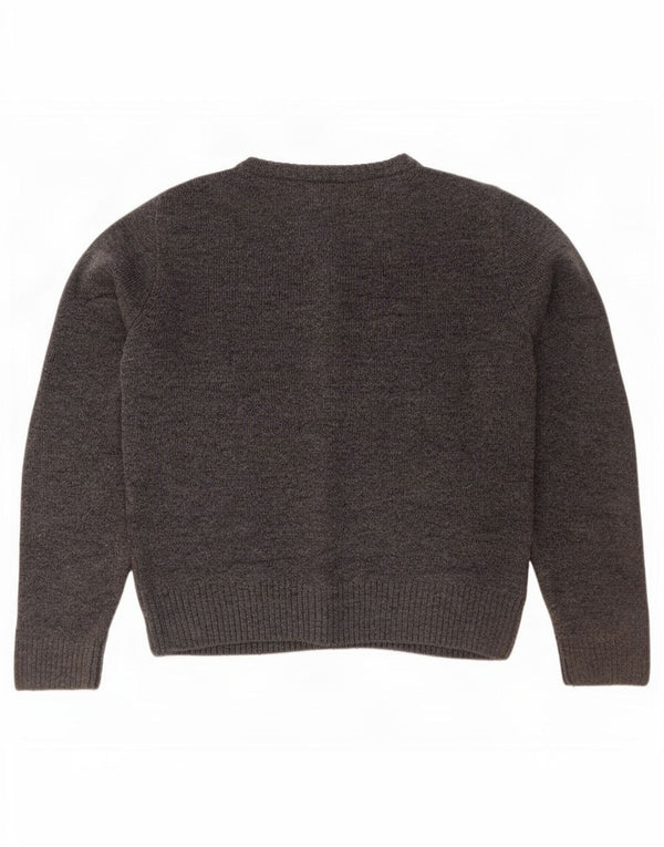 Suéter cardigã feminino grande da Marks & Spencer Reino Unido 10 pequeno cinza acrílico