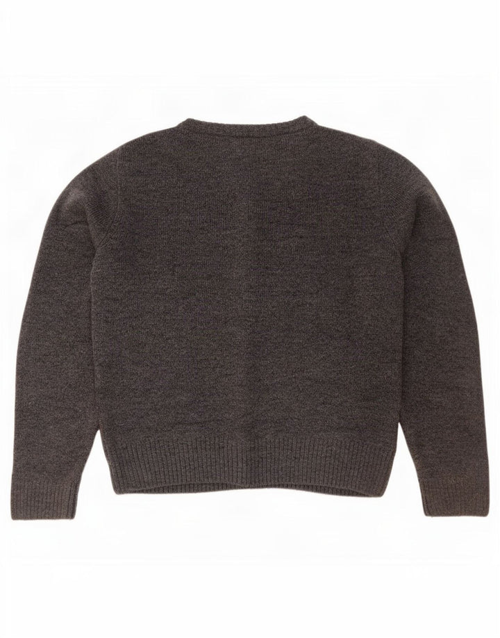 Suéter cardigã feminino grande da Marks & Spencer Reino Unido 10 pequeno cinza acrílico