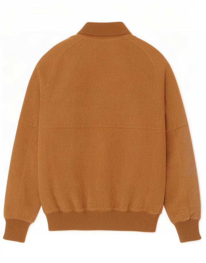 Jaqueta bomber masculina de camurça Anfor IT 50 grande marrom