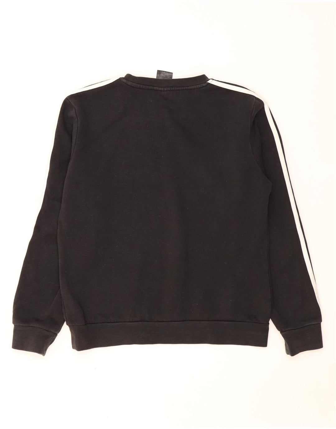 Adidas Womens Sweatshirt Jumper UK 12/14 Médio Algodão Preto