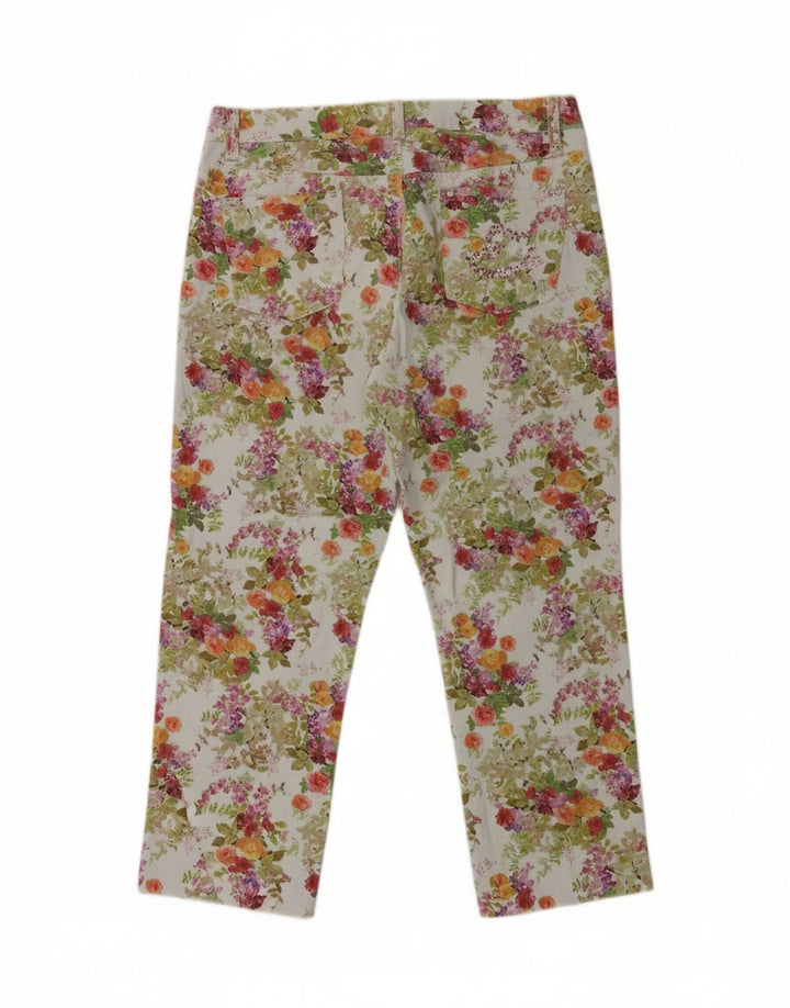 Calça jeans feminina EMMANUEL SCHVILI W32 L24 multicolorida floral