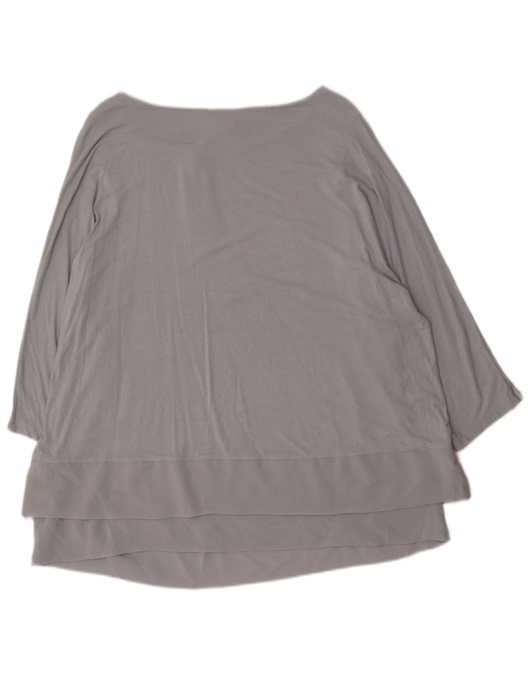 Blusa feminina de manga 3/4 Phase Eight UK 16 grande viscose azul